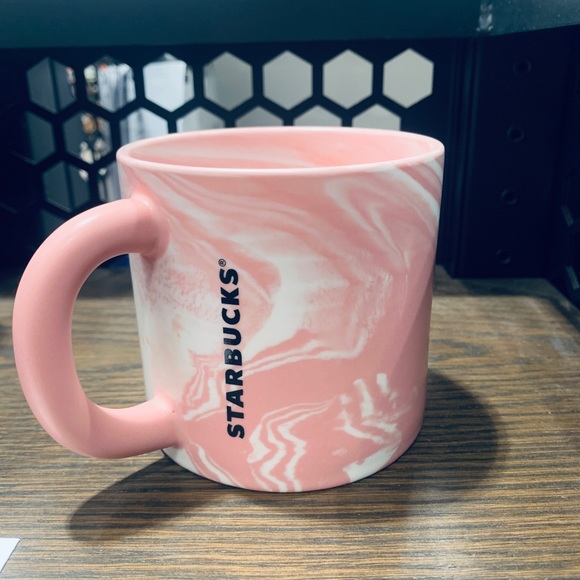 ❌ON HOLd❌ Starbucks Pink Pastel Ceramic Tie Dye Wave Coffee Cup Mug Tumbler New - Picture 2 of 6